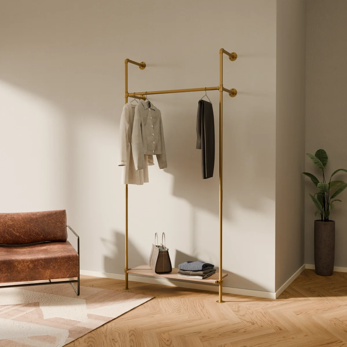 KIM 1 OAK – 1 bottom shelf | Gold - Image 2