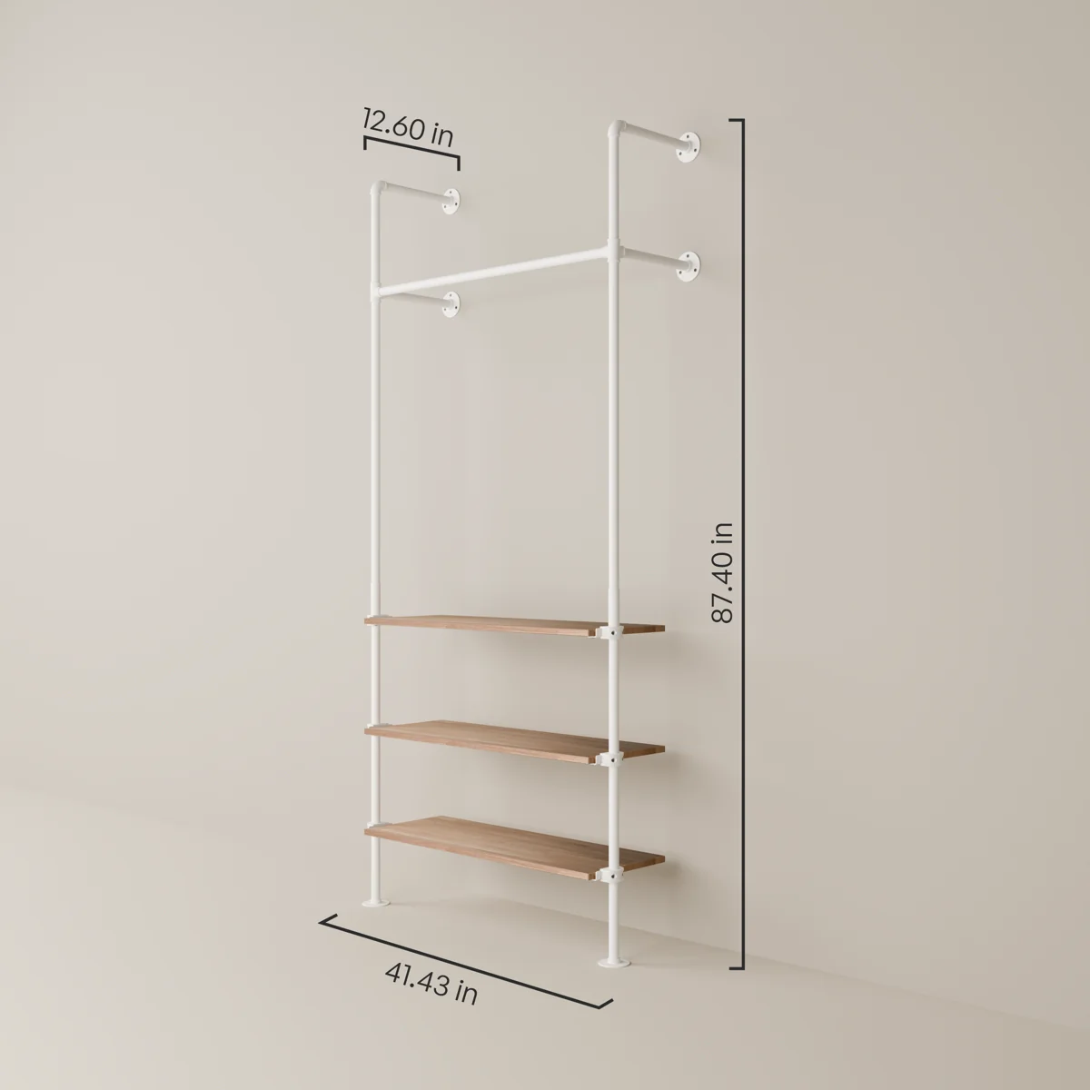 KIM 1 OAK – 3 shelves | White - Image 3