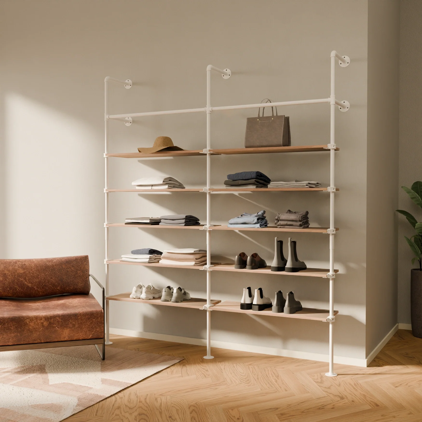 KIM 2 OAK – 10 shelves | White - Image 2