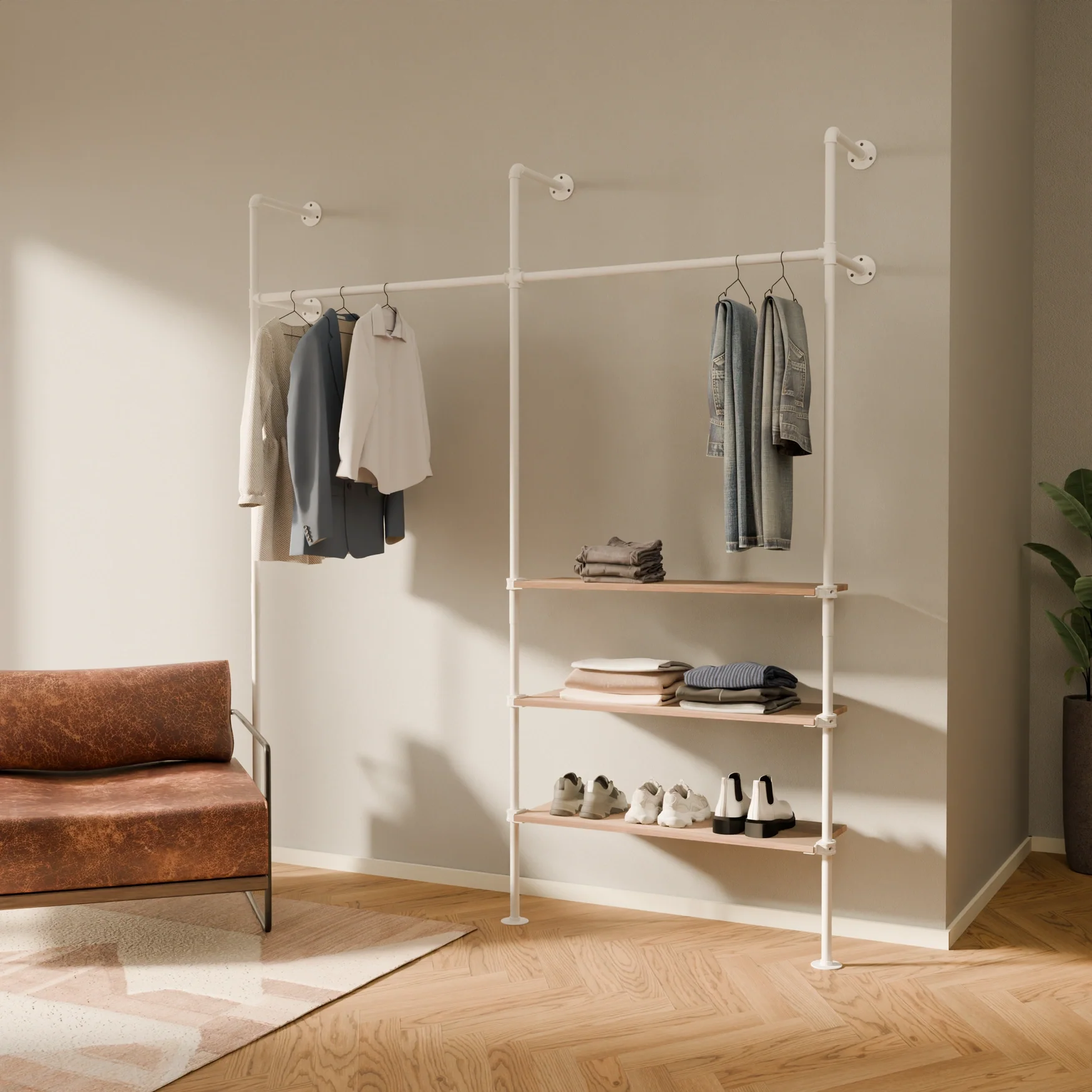 KIM 2 OAK – 3 shelves | White - Image 2