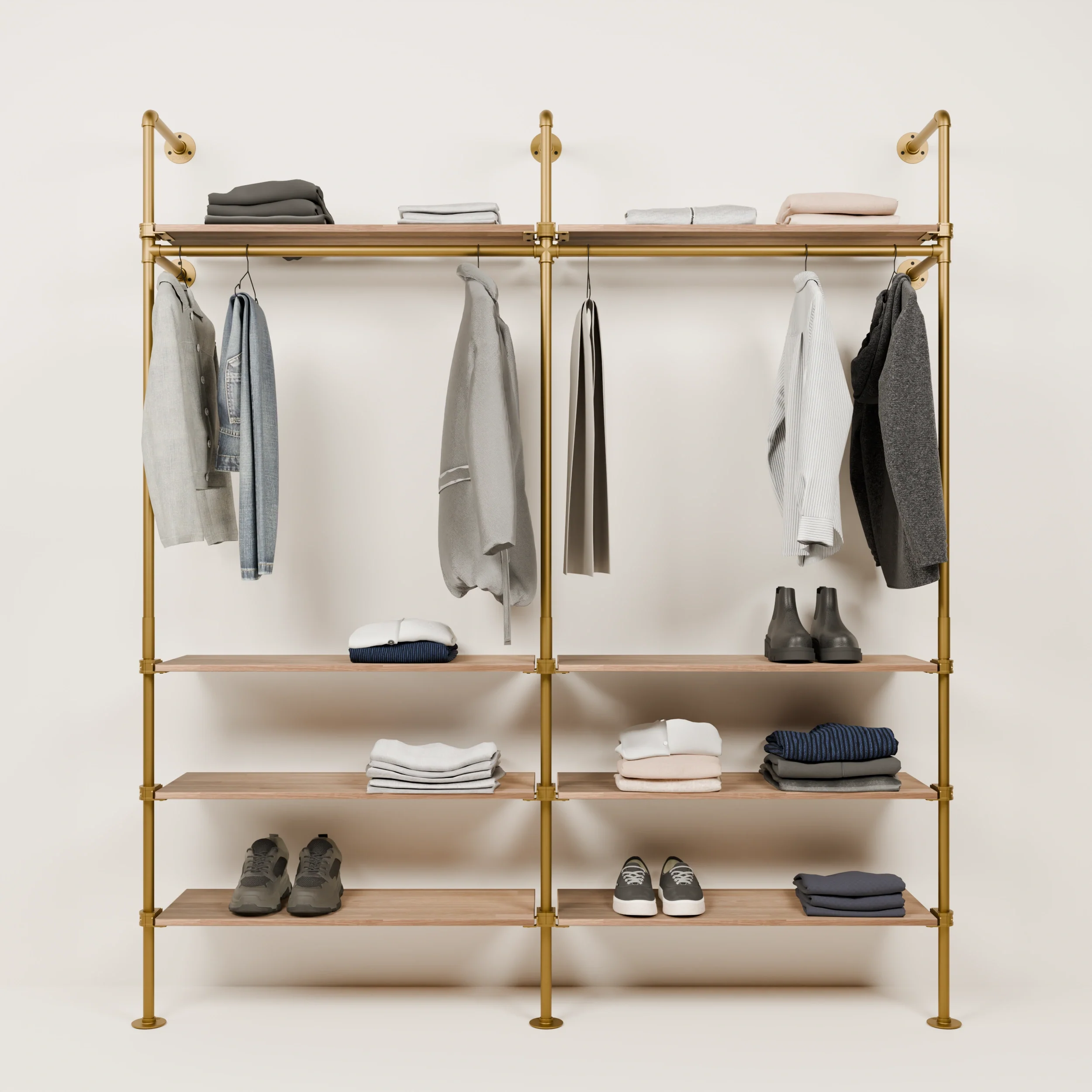 KIM 2 OAK – 8 shelves | Gold
