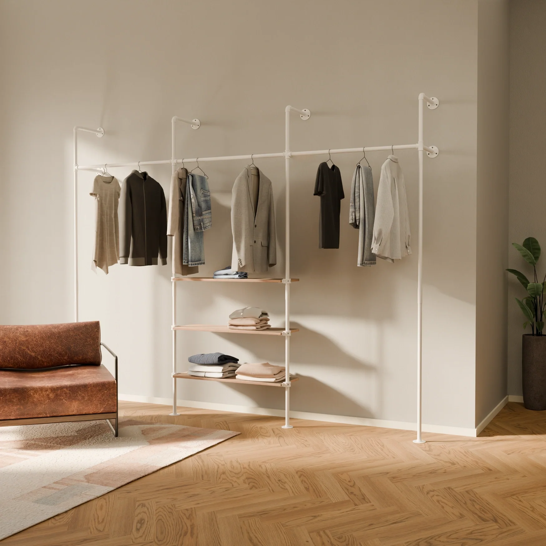 KIM 3 OAK – 3 shelves | White - Image 2
