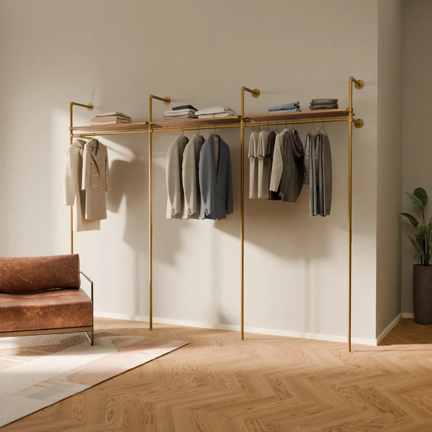 KIM 3 OAK –  3 top shelves | Gold - Image 2
