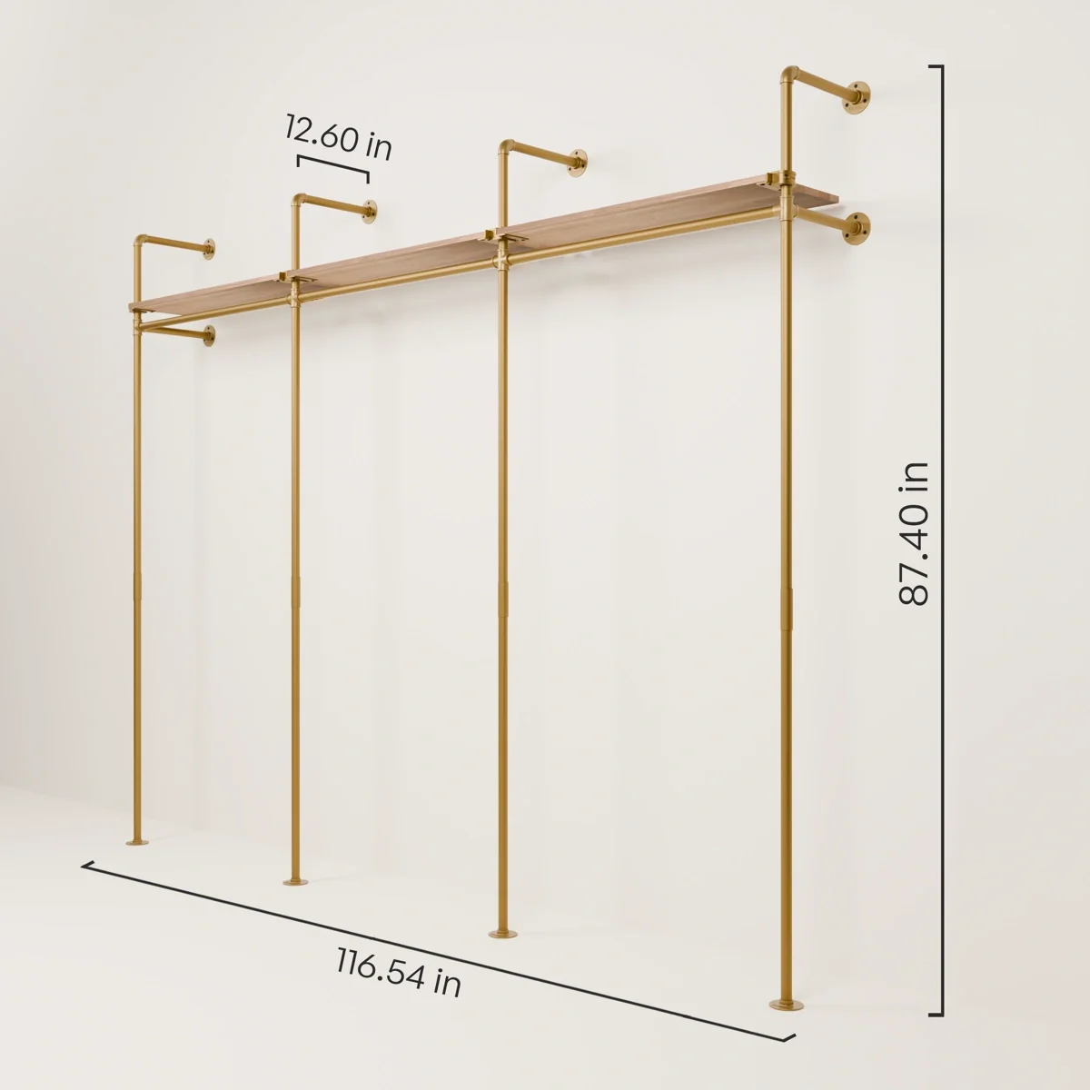KIM 3 OAK –  3 top shelves | Gold - Image 3