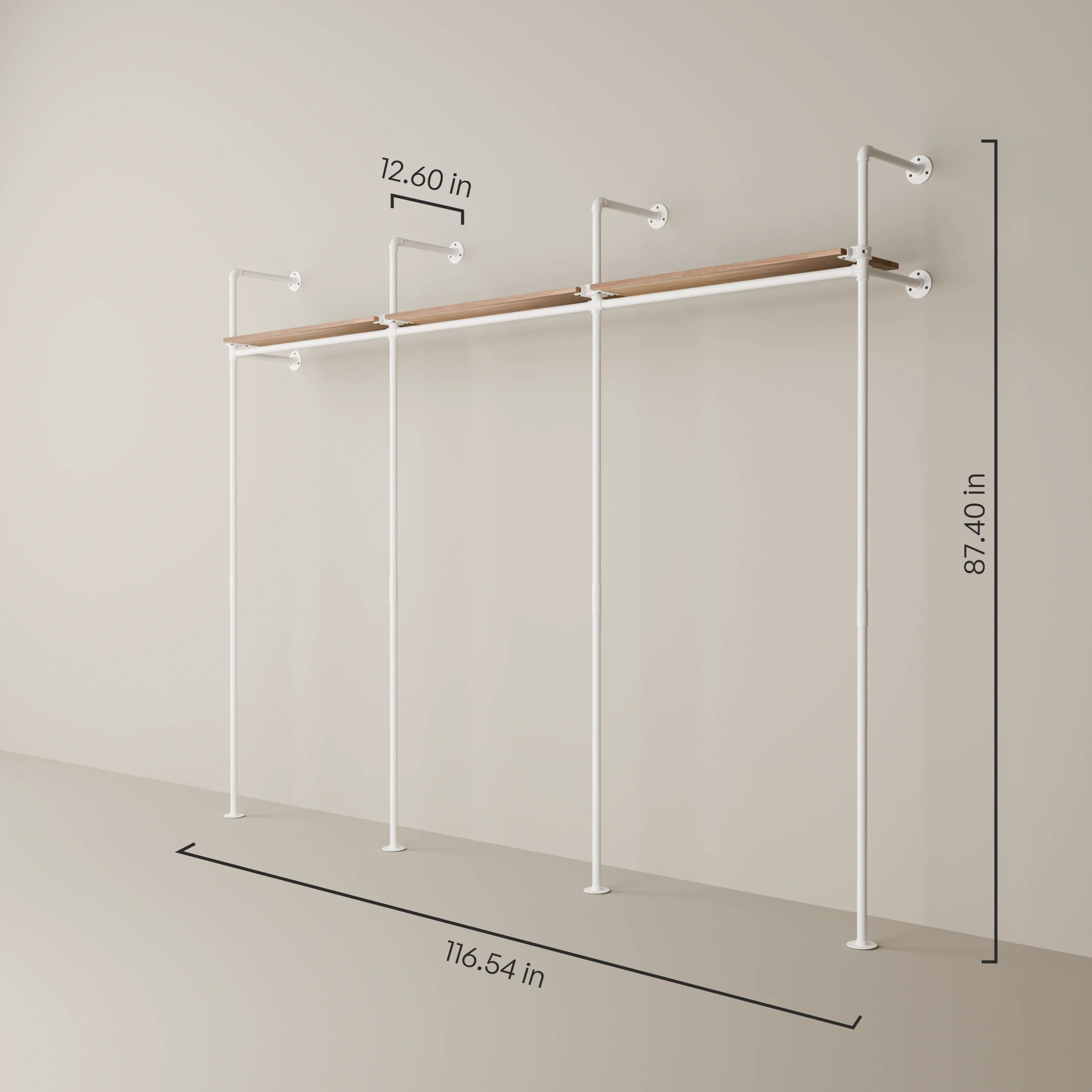 KIM 3 OAK – 3 top shelves | White - Image 3