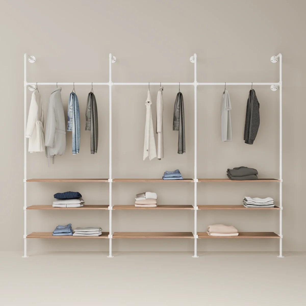 KIM 3 OAK – 9 shelves | White