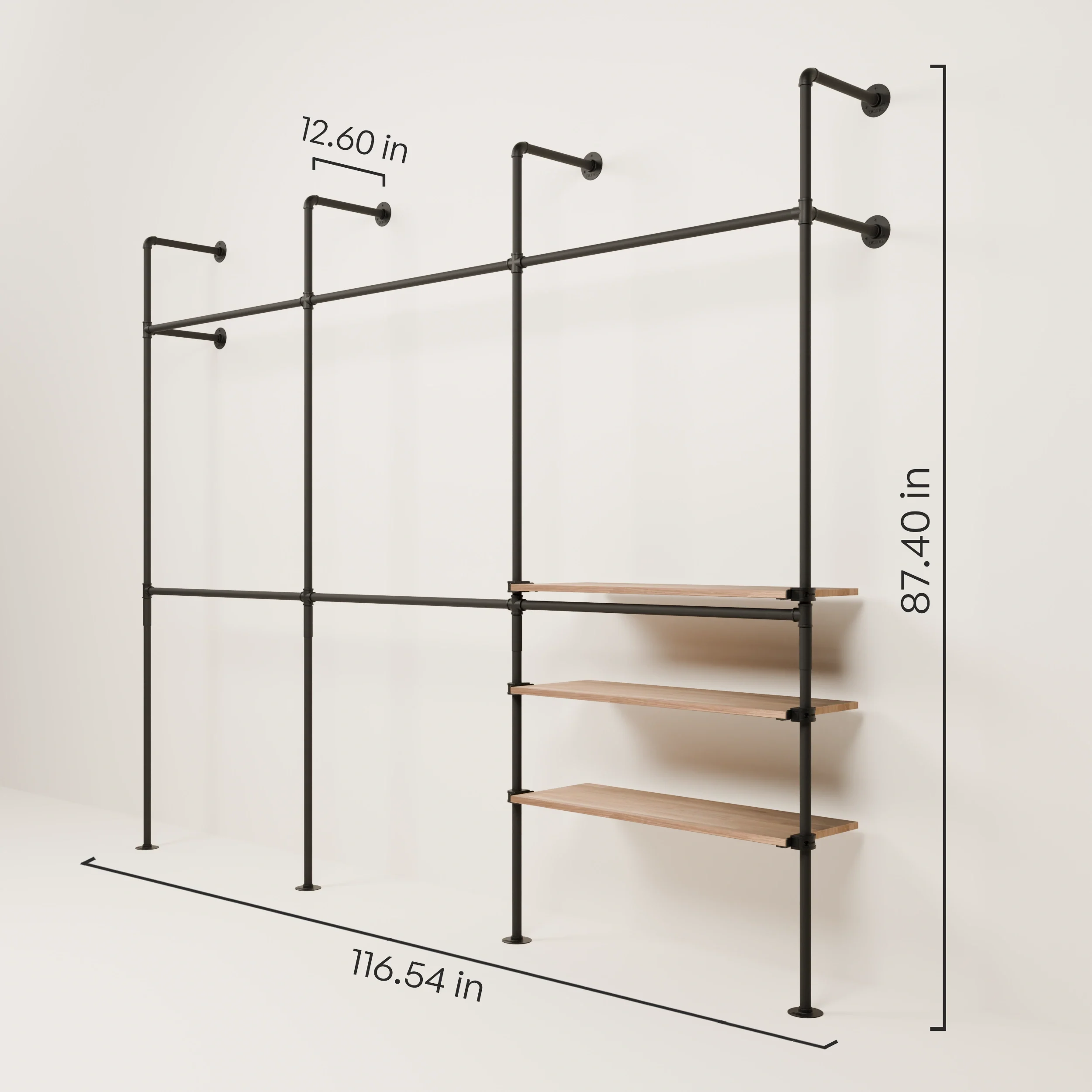 KIM DOUBLE 3 OAK – 3 shelves - Image 3