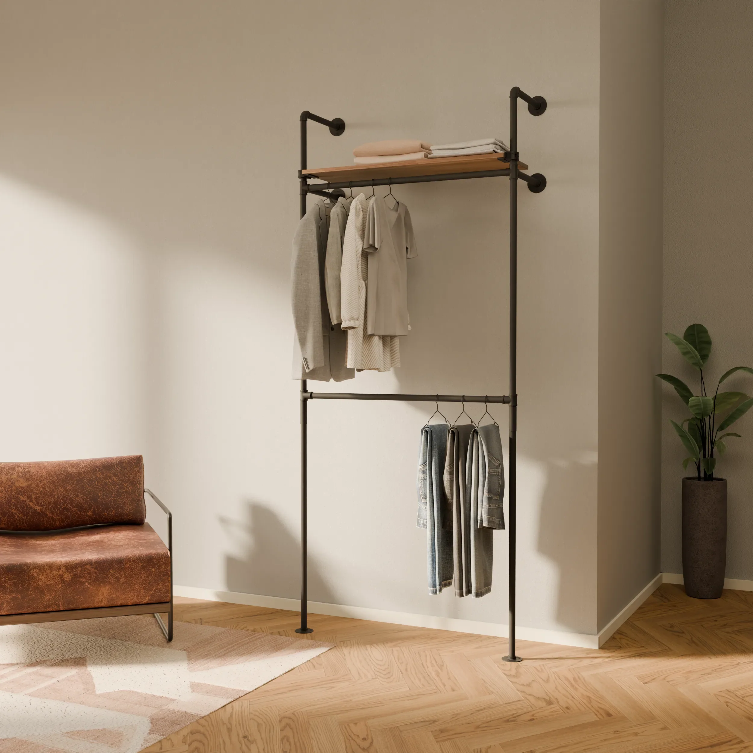 KIM DOUBLE 1 OAK – 1 shelf - Image 2
