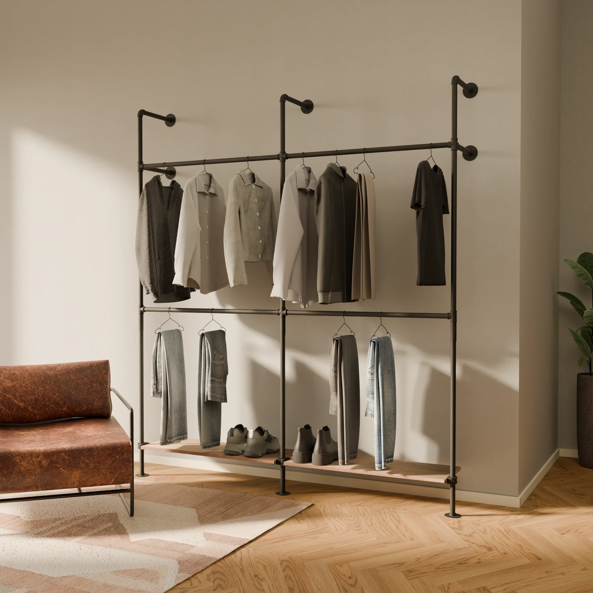 KIM DOUBLE 2 OAK – 2 bottom shelves - Image 2