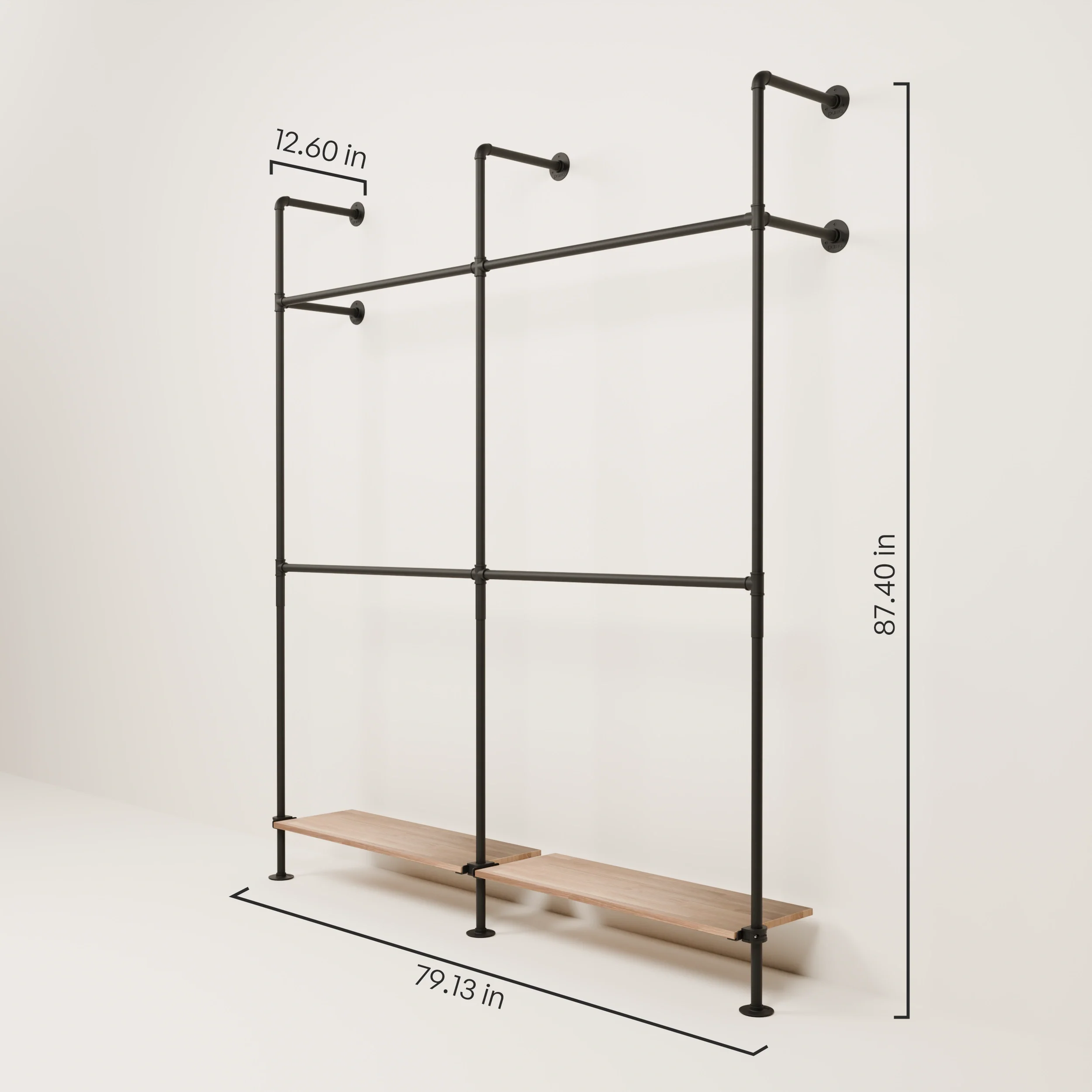 KIM DOUBLE 2 OAK – 2 bottom shelves - Image 3