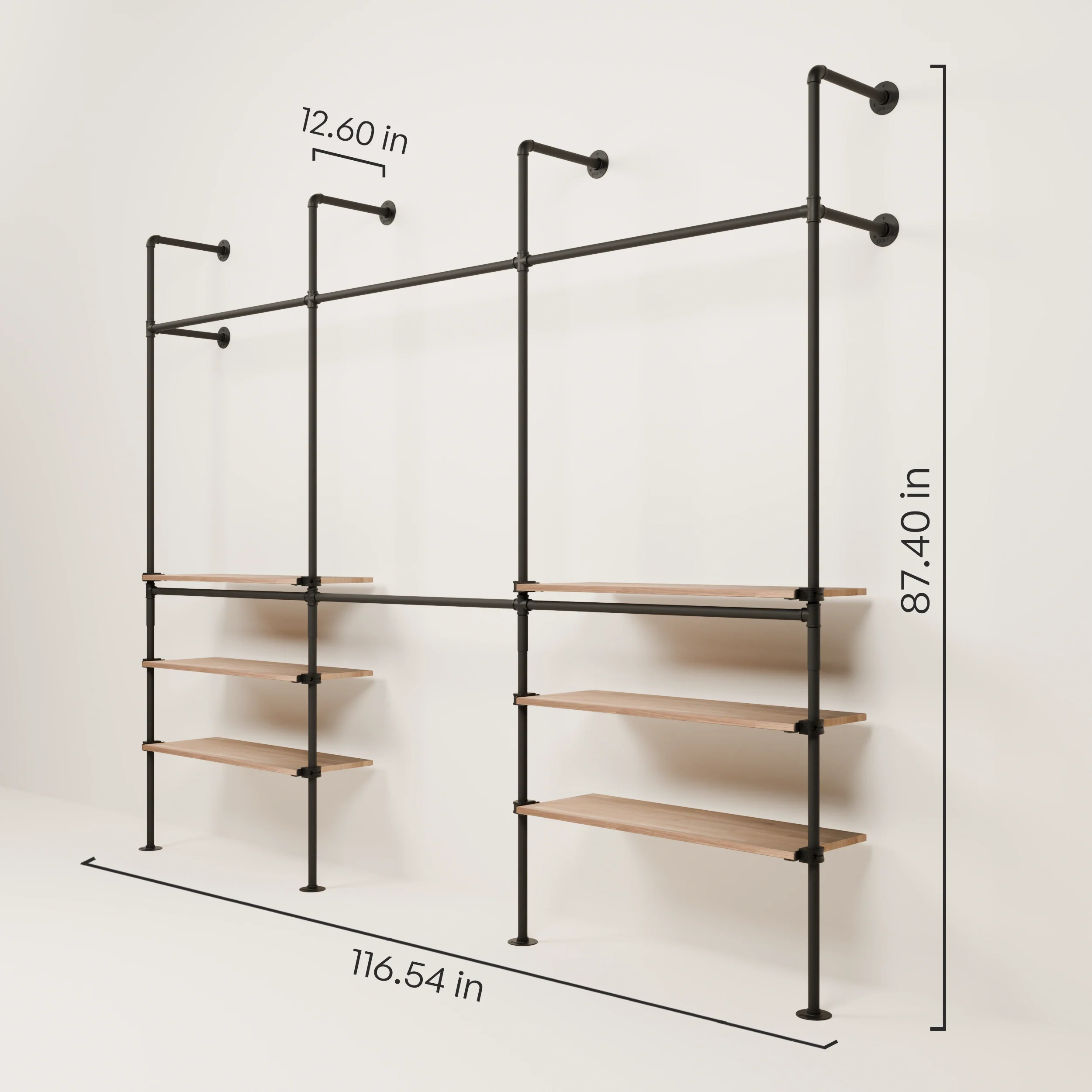KIM DOUBLE 3 OAK – 6 bottom shelves - Image 3