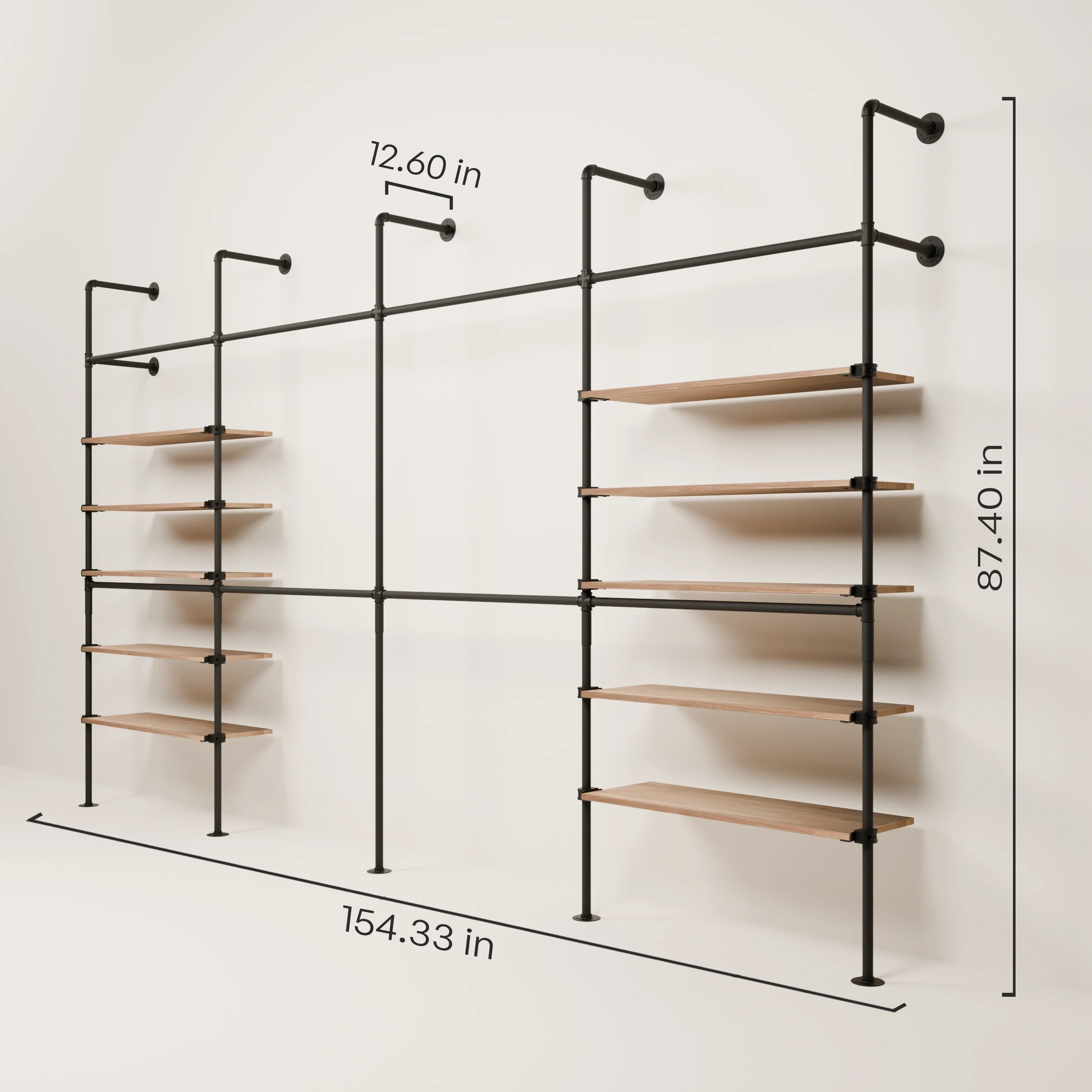 KIM DOUBLE 4 OAK – 10 shelves - Image 3