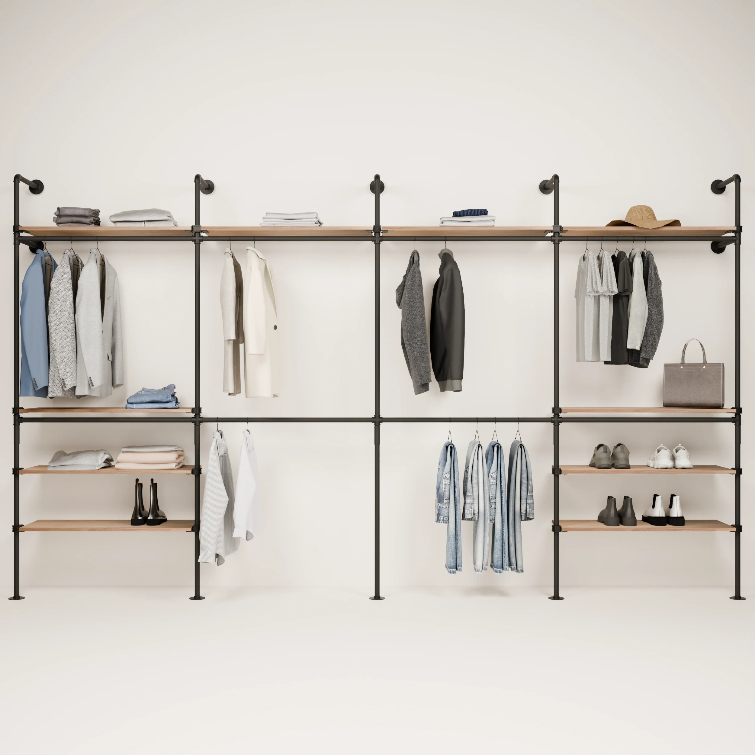 KIM DOUBLE 4 OAK – 10 top shelves