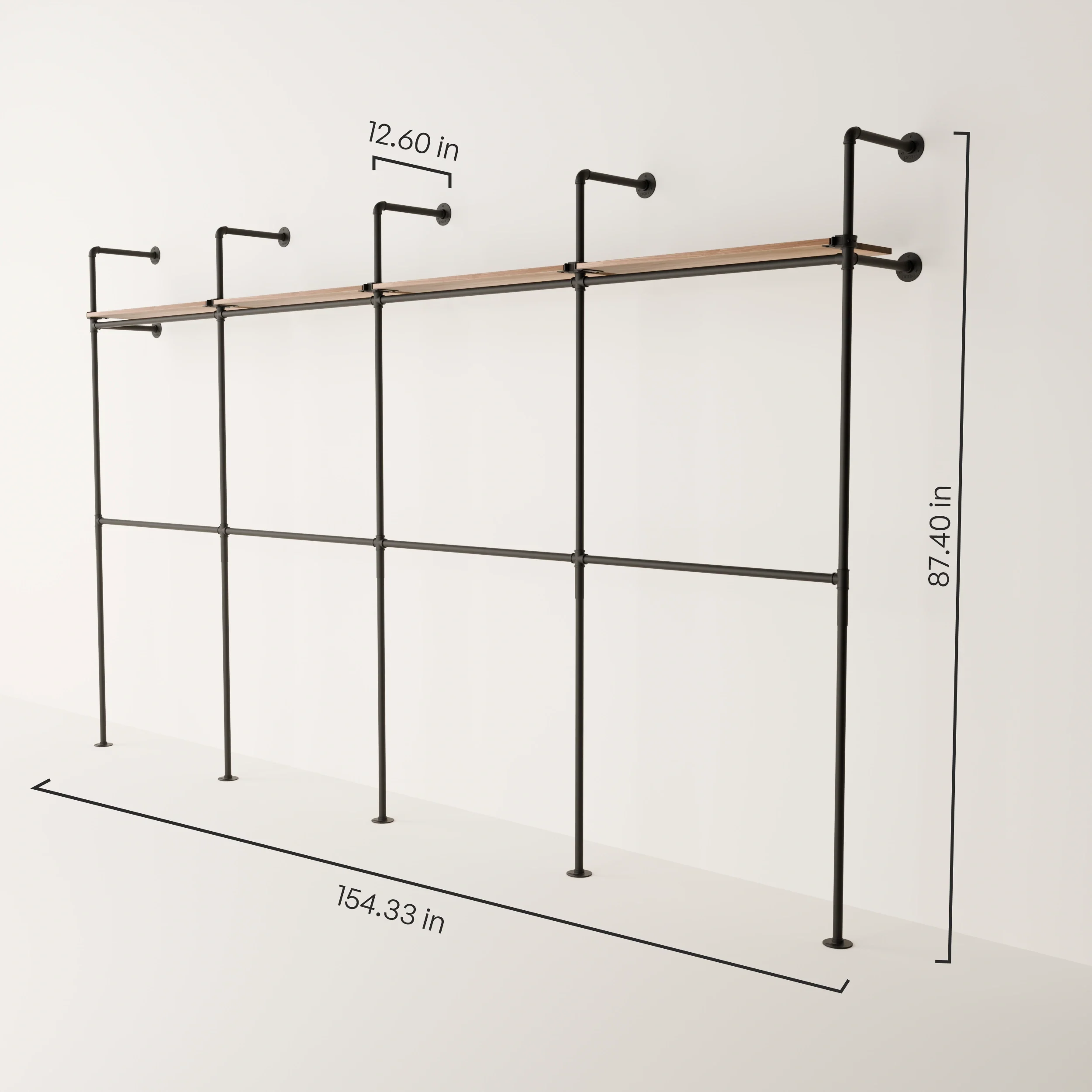 KIM DOUBLE 4 OAK – 4 shelves - Image 3