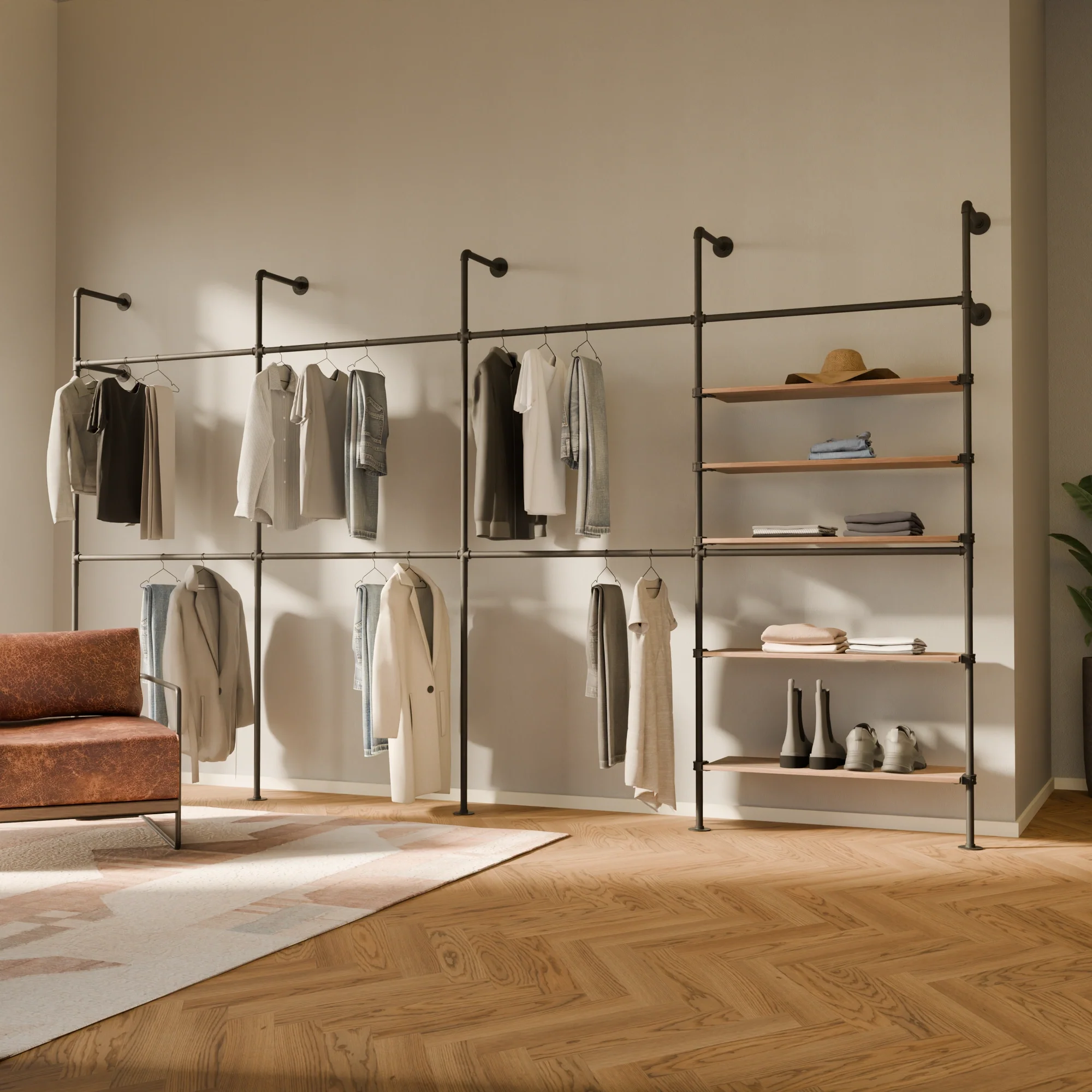 KIM DOUBLE 4 OAK – 5 shelves - Image 2