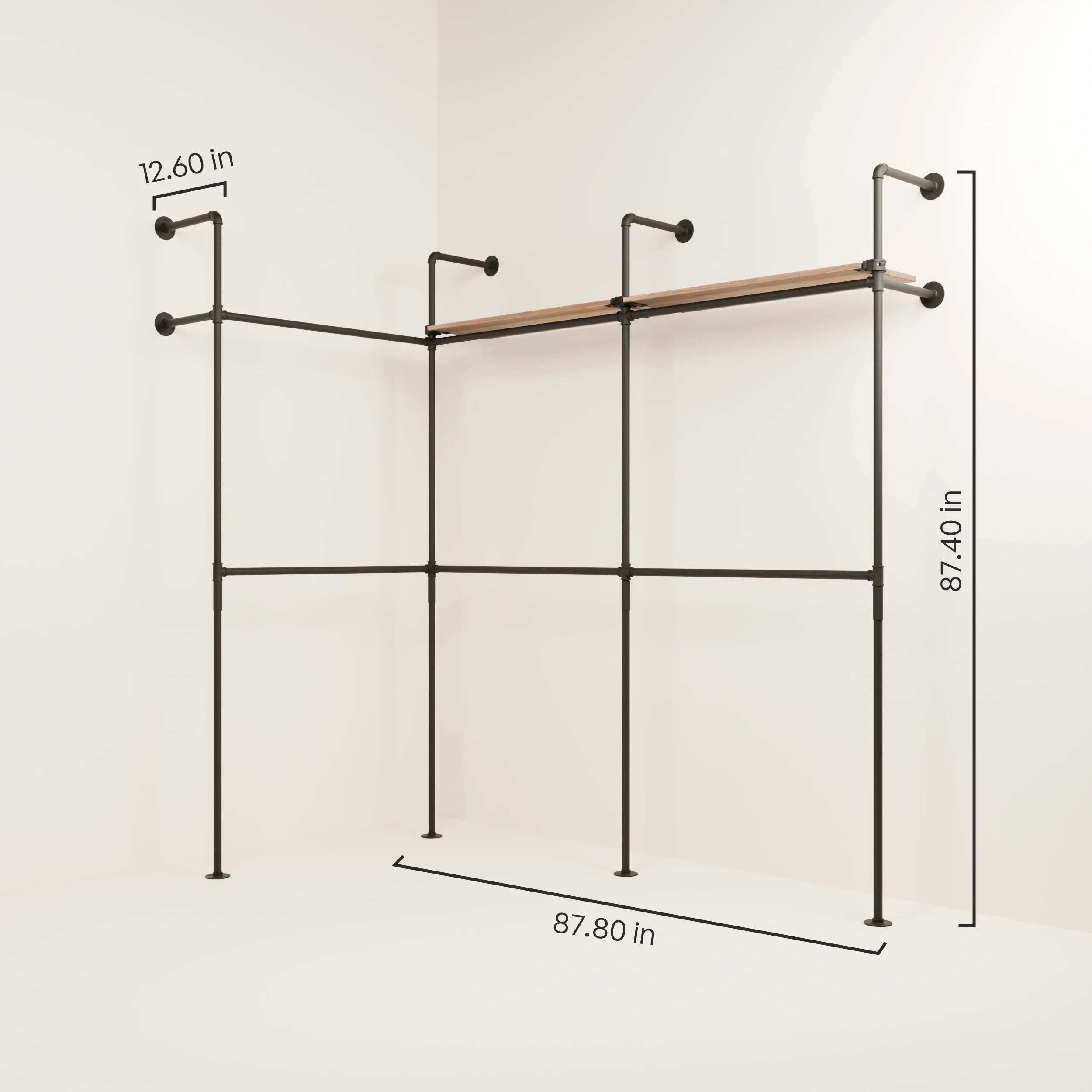KIM EDGE DOUBLE 3 OAK – 2 shelves - Image 3