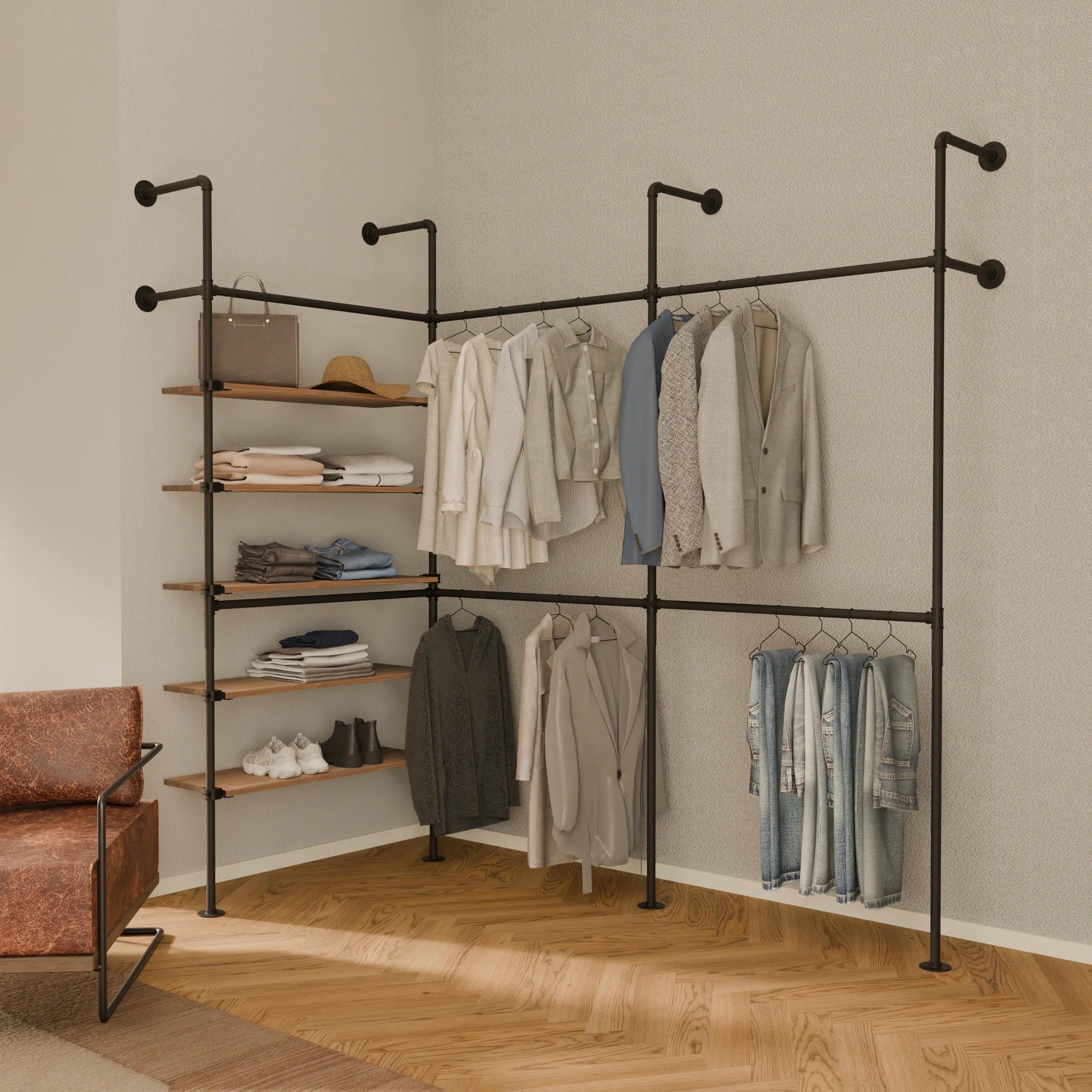 KIM EDGE DOUBLE 3 OAK – 5 shelves - Image 2