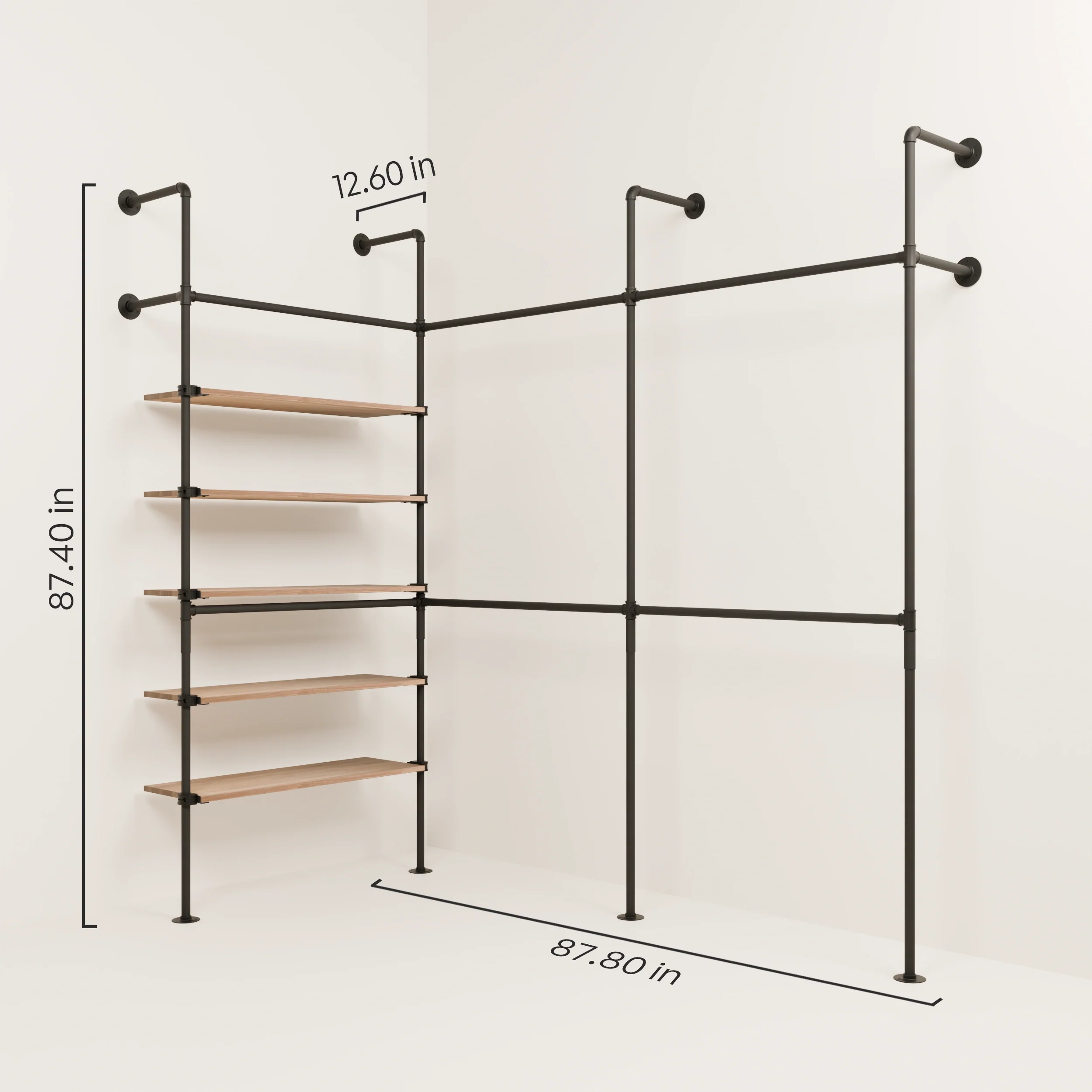 KIM EDGE DOUBLE 3 OAK – 5 shelves - Image 3