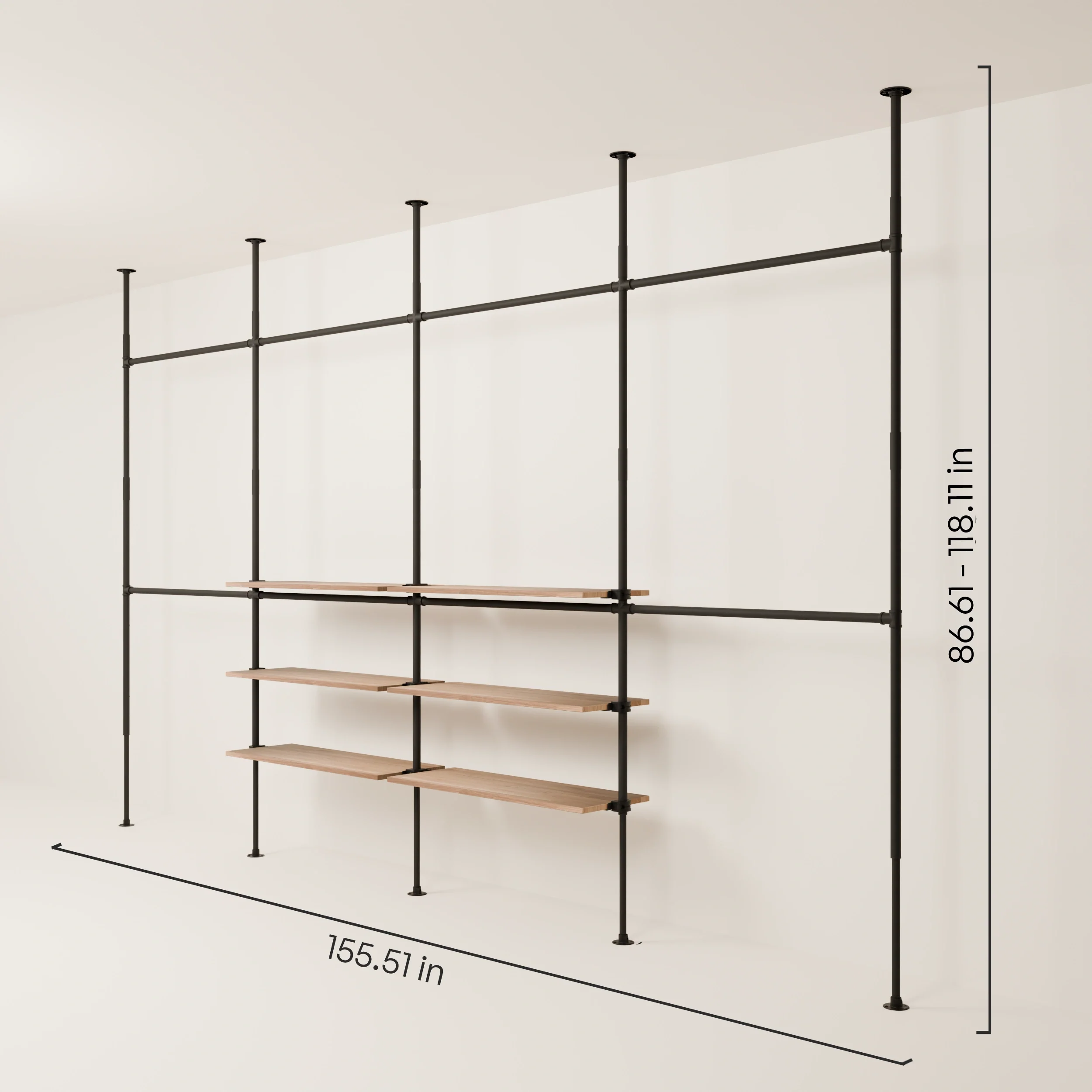 LOFT 4 OAK – 6 shelves in the middle - Image 3