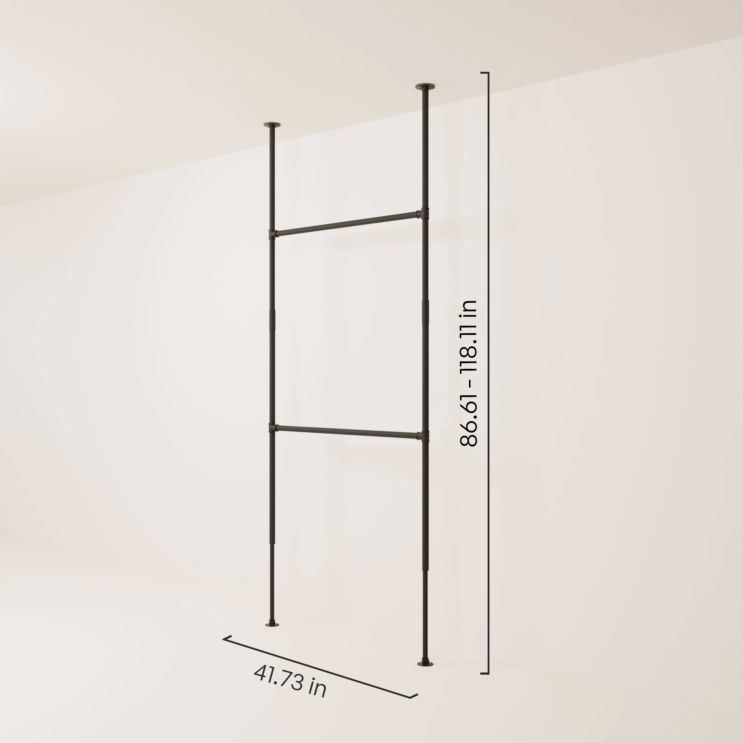 LOFT 1 – Telescoping clothes rack | telescopic clothes rack - Image 3